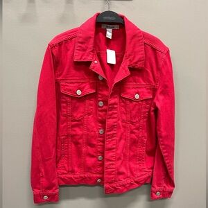 Refuge Vibrant Red Jean Jacket
